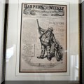 A29. Framed Harper's illustration. 